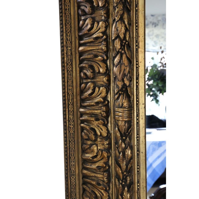 Wood Antique Gilt Overmantle Wall Mirror, 1800s For Sale - Image 7 of 10