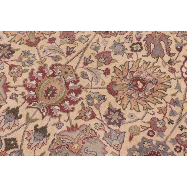 Shabby Chic Shabby Chic Tabriz Pak-Persian Gold/Green Wool Rug - 10'1'' X 14'2'' For Sale - Image 3 of 8