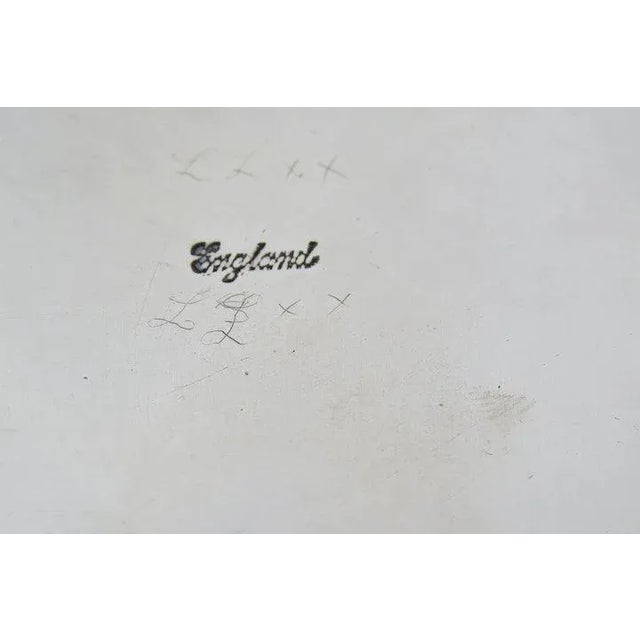 Metal 1912 Ellis Barker Menorah Hallmark Silverplate Shallow Bowl For Sale - Image 7 of 10