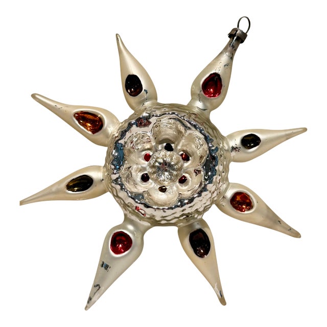 Vintage German Sputnik Mercury Glass Ornament For Sale