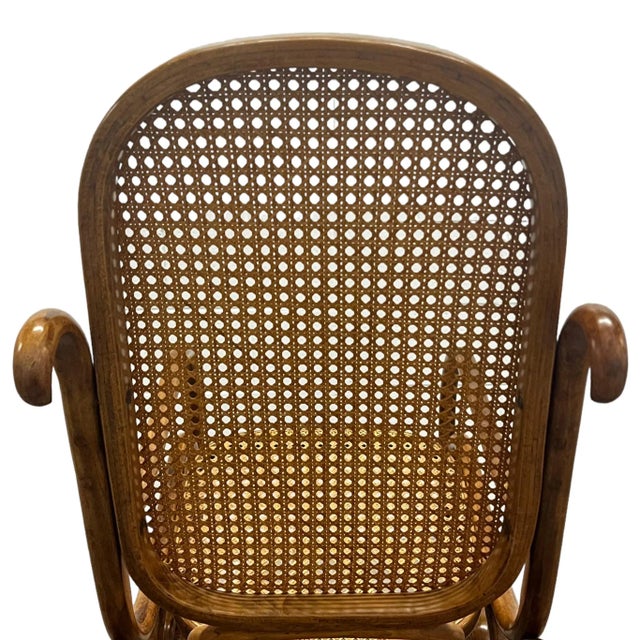 Early 20th Century Bentwood and Caned Rocking Chair For Sale - Image 10 of 11