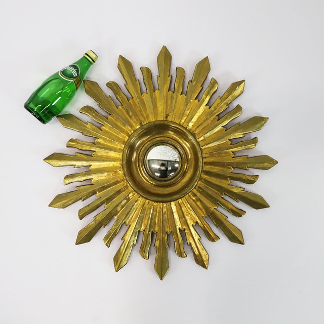 19th Century Gold Leaf Sunburst Mirror For Sale - Image 4 of 5