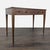 Circa 1790 refined neoclassical table with inlay and elements of reeded edge top, featuring three drawers with dovetail...