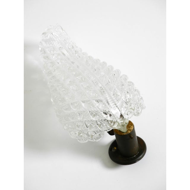 Italian Murano Glass Wall Lamp in the Shape of a Leaf from Barovier & Toso, 1960s For Sale - Image 4 of 14