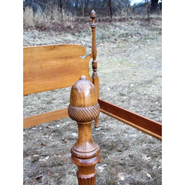 Vintage Ethan Allen Baumritter Early American Maple Full Double Poster