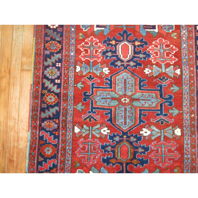 Pair of Antique Persian Serapi Heriz Square Rugs - 3'5" x 4'2" For Sale - Image 11 of 18