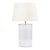 Large Clear Glass Two-Piece Modern Cylinder Table Lamp For Sale
