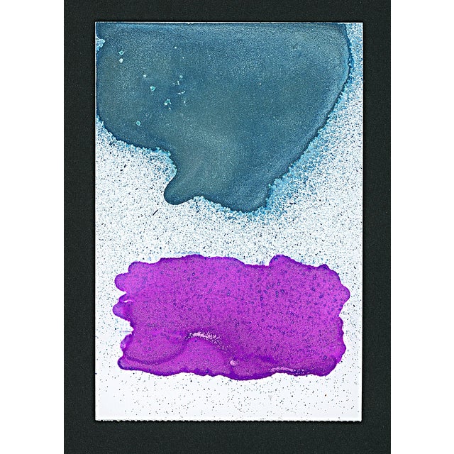 2020s Rothko Surprise #174 Original Miniature Minimalist Metallic Inks For Sale - Image 5 of 6