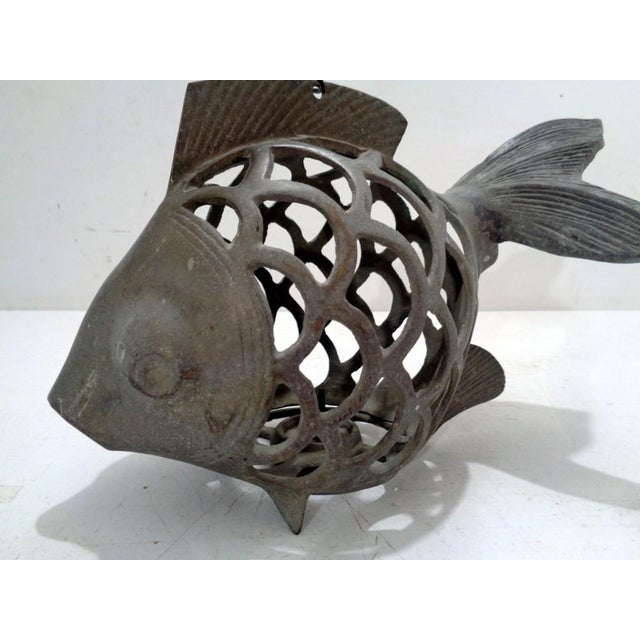 Vintage Brass Koi Fish Garden Candle Lantern Chairish