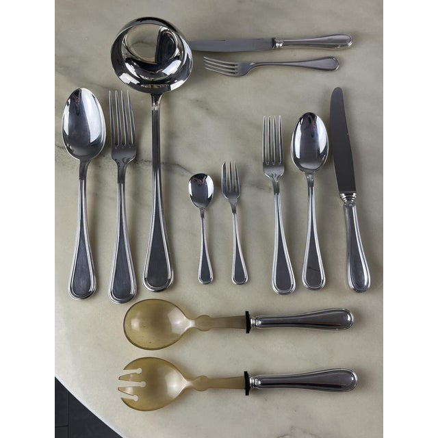 Cutlery Set in Silver from Zaramella, Italy, 1990s, Set of 101 For Sale - Image 9 of 15