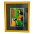 Vintage Original Tropics Print by Y. Hughs of Toucans With Illustrated Matt & Orange Frame For Sale