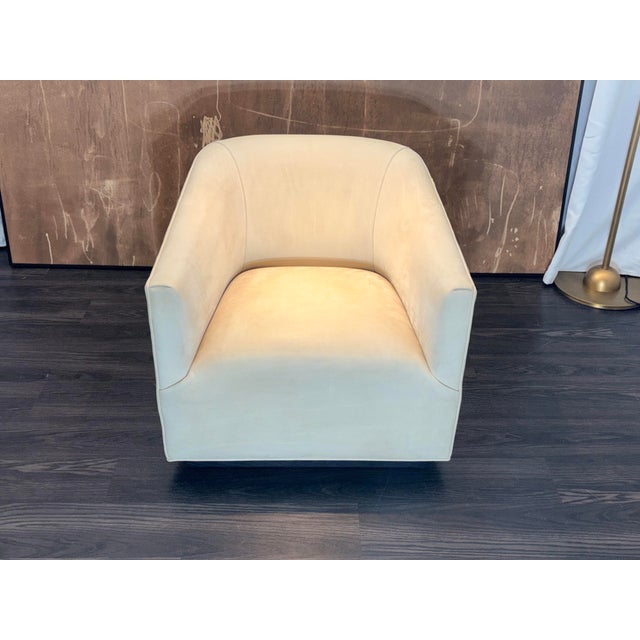 Rh 1950s Italian Shelter Arm Leather Chair | Classic Depth | Italian Veneto | Ivory For Sale - Image 9 of 18