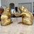Pair Vintage Brass Andrea by Sadek Frog Bookends Rare Mid Century Design VTG MCM For Sale - Image 4 of 9