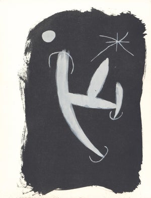 1967 Joan Miró Untitled Lithograph With Pochoir Coloring