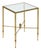 French Art Deco Period Brass and Glass Side Table, Circa 1940 For Sale