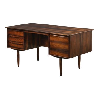 Mid-Century Modern Danish Svend Madsen Rosewood Desk With Bookshelf For Sale