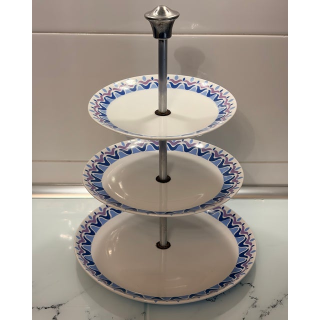1970s Tiered Serving Stand by Moahsa, 1974 For Sale - Image 5 of 5