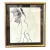 Vintage 1960s Expressive Framed Figure Drawing on Paper For Sale