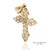 14k(585) Solid Yellow Gold Natural Diamond Cross Pendant For Sale - Image 4 of 10