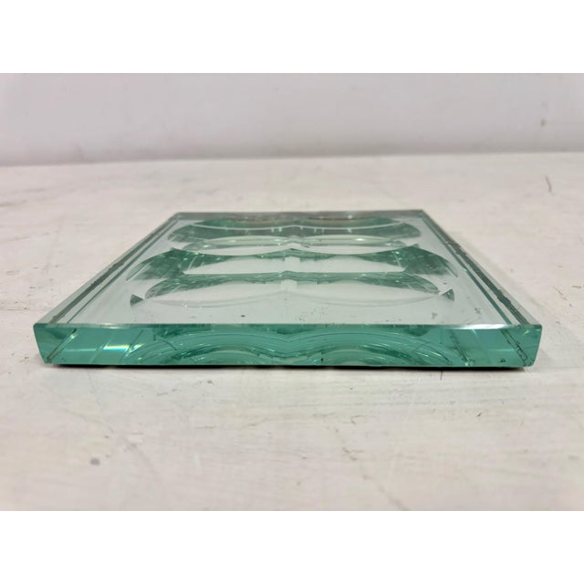 Vintage Italian Square Crystal Dish, 1950s For Sale - Image 8 of 10