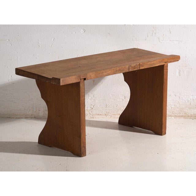 Brown Bench in Oak, Central Europe, 1940 For Sale - Image 8 of 9