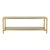 Mid-20th Century French Neoclassical Coffee Table With Brass & Glass For Sale
