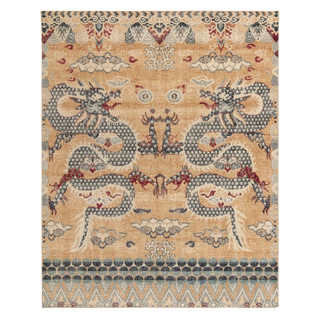 Textile Rug & Kilim’s Double Dragon Rug, 10x14 For Sale - Image 7 of 7