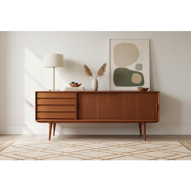 Teak Model 18 Sideboard by Gunni Omann for Omann Jun Møbelfabrik, 1960s For Sale - Image 13 of 14