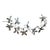 Mid-Century Brutalist Mixed Metal Orchid Wall Sculpture, Attributed to Curtis Jeré - 54" For Sale