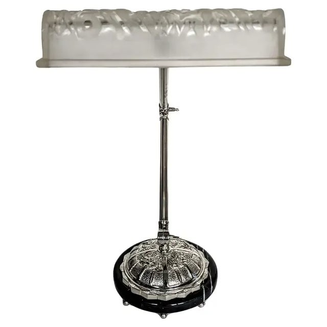 Charles Schneider 1930s French Art Deco Desk Lamp by Schneider For Sale - Image 4 of 8