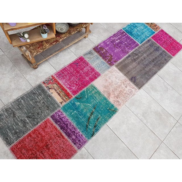 Saloon Vintage Oushak Wool Rug For Sale - Image 9 of 10