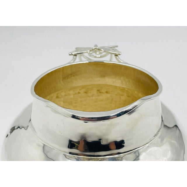 1980s Whimsical Emilia Castillo Water Pitcher in Hammered Silver Finish, Mexico Silver For Sale - Image 14 of 18