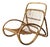 Vintage Rattan and Wicker Lounge Armchair by Franco Albini, Italy, 1960s For Sale