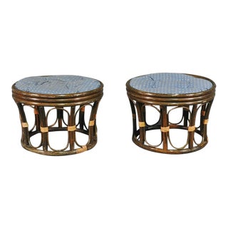 Bamboo Stools - a Pair For Sale
