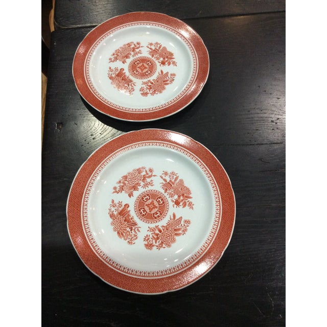 Copeland Spode English fine stone plates. Indian red coloration. These two 8” plates are wonderful for use as serving...