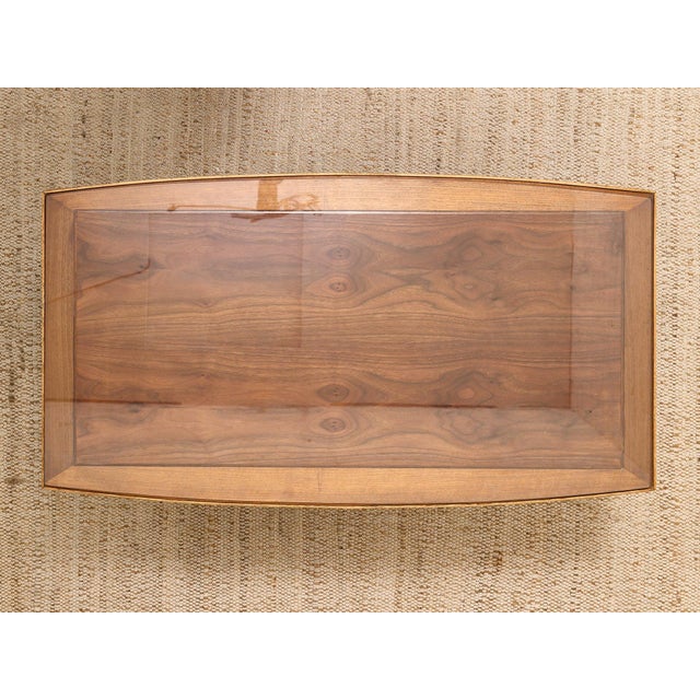 Lane Furniture Vintage Lane Furniture “Copenhagen” Coffee Table With Glass Top For Sale - Image 4 of 12
