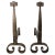Metal Wrought Iron Fireplace Andirons Firedogs, France, 1960s, Set of 2 For Sale - Image 7 of 7