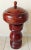 Large Vintage Chunky Hand Carved Solid Mahogany Wood Dovetailed Covered Bowl & Pedestal For Sale - Image 11 of 12
