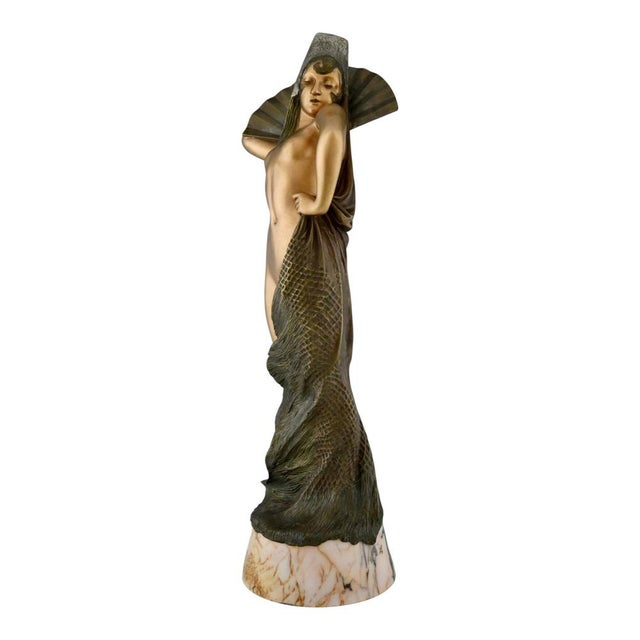 Maurice Guiraud Rivière, Art Deco Spanish Dancer, 1925, Bronze on Marble Base For Sale - Image 6 of 11