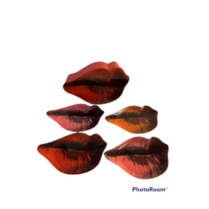 Contemporary Warhol Marilyn Monroe Lips Plates- Set of 5