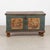 Folk Art 1822 Original Hand-Painted Blue Pine Flat Top Trunk For Sale - Image 3 of 13