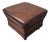Vintage Ottoman in Chestnut Brown Leather For Sale