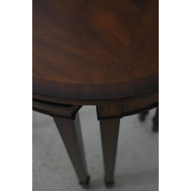 Maitland Smith Oval Pair of Nesting Tables For Sale In Philadelphia - Image 6 of 14