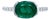 Natural Emerald Diamond Ring 6.5 14k W Gold 2.33 TCW Certified For Sale