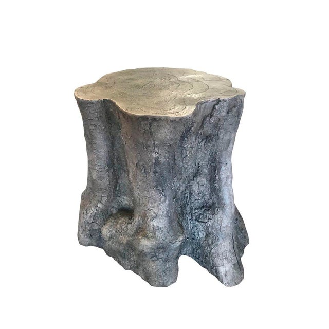 Onyx New Table O Stool Featuring a Trunk in Patinated Bronze For Sale - Image 8 of 8