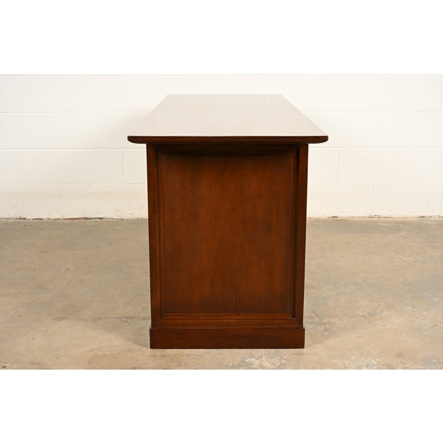 Edward Wormley for Dunbar Mid-Century Modern Walnut and Rosewood Sideboard Credenza | Circa 1960s For Sale - Image 11 of 13