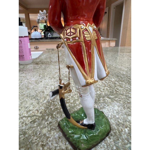 Traditional Sitzendorf German Porcelain Figurine of Coldstream Guards Officer Circa 1830 For Sale - Image 3 of 7
