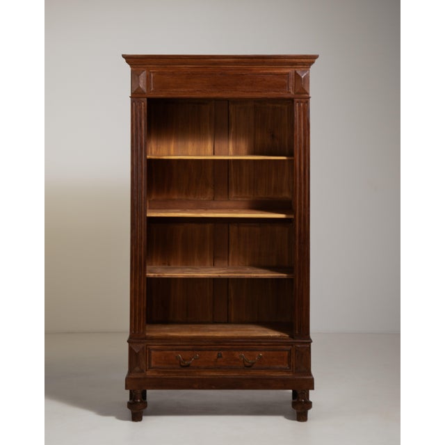 Oak Bookcase in Original Patina, Antique, France, Circa 1880 For Sale - Image 13 of 14