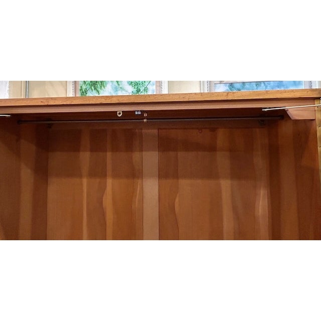 Mid-Century Modern Double Door Teak Armoire by Uniflex C. 1960's For Sale - Image 3 of 6