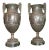 19th Century French Neoclassical Style Urns on Marble Bases-Pair For Sale